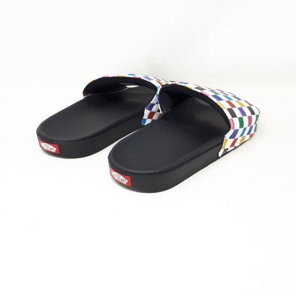Vans Slide-On Glitter Rainbow Checkerboard Womens 8 Slipper Slip On Sandal Shoe - Picture 4 of 12